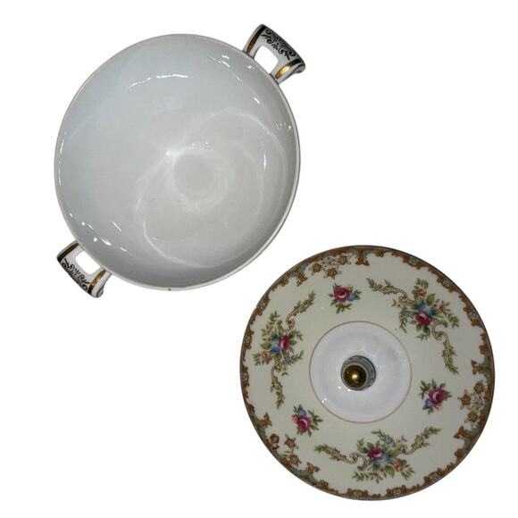 Regal China by Sango Creamer Lid Sugar Set Floral Gold Made in Japan Vintage - Picture 6 of 8